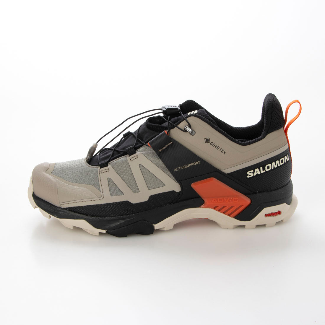 サロモン SALOMON X ULTRA 4 GTX ハイキングシューズ （カーキ×ブラック×チェリー） カーキ×ブラック×チェリー