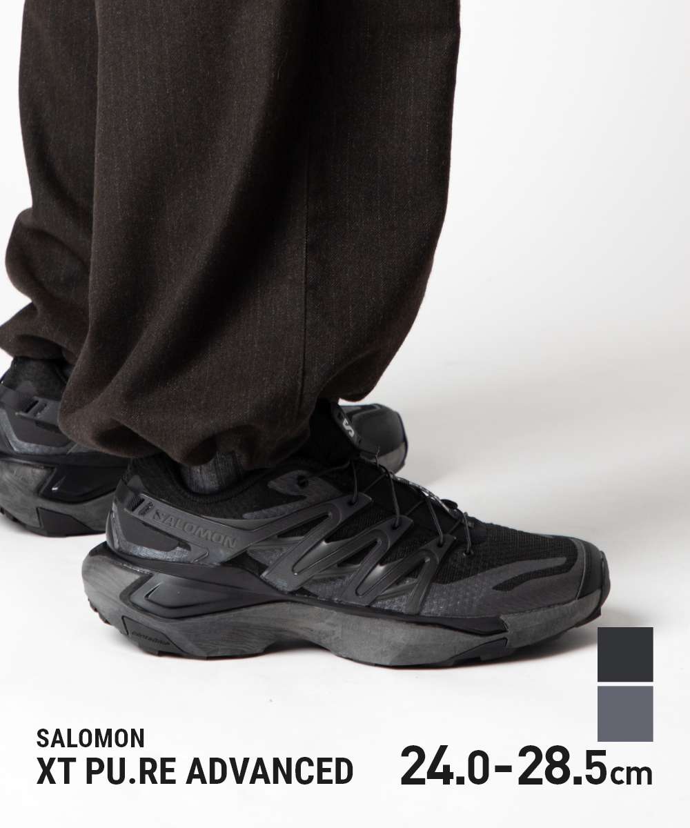 サロモン SALOMON XT PU.RE ADVANCED L47446000 L49160600 スニーカー （BLACK/BLACK/ASPHALT） BLACK/BLACK/ASPHALT