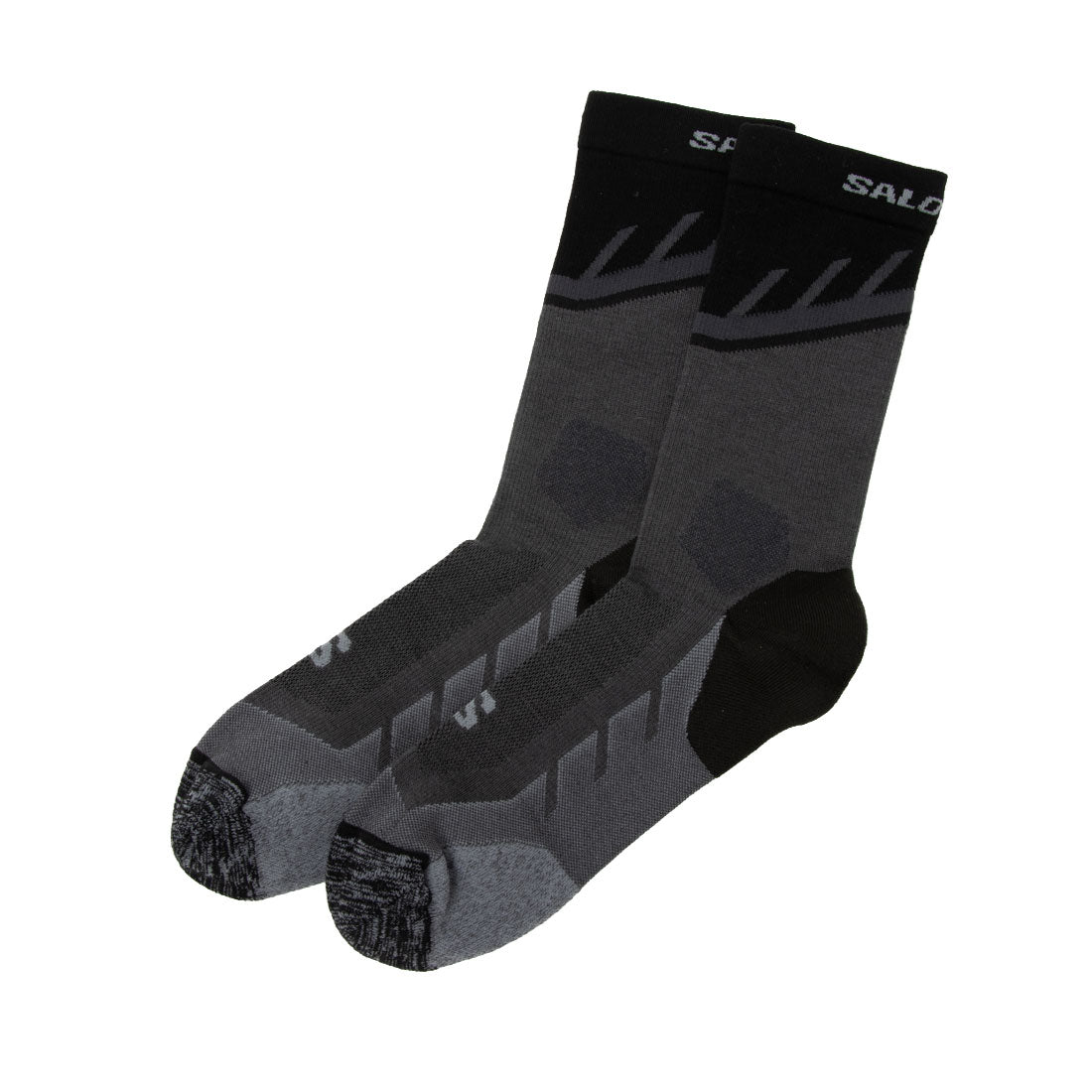 サロモン SALOMON スピードクロス クルー 靴下 （ブラック×マグネット） ブラック×マグネット