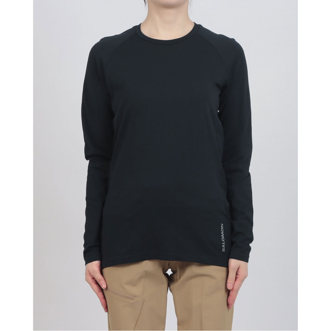 サロモン SALOMON センス オーバー シーズン 長袖Tシャツ （ディープブラック） ディープブラック