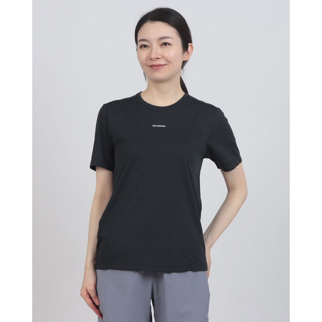 サロモン SALOMON SHKout CORE 半袖Tシャツ （ディープブラック） ディープブラック