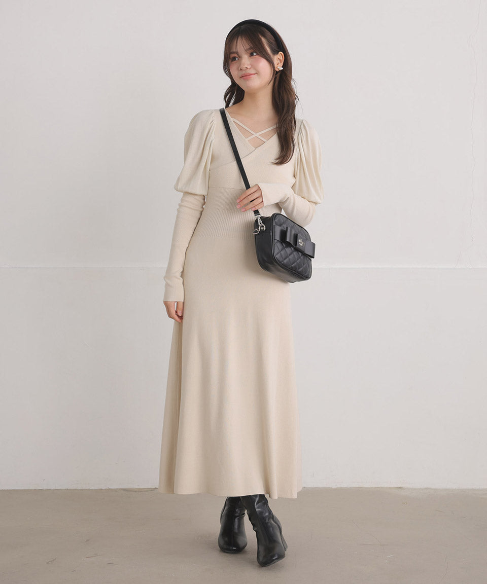 シークレットドア SecretDoor りぼん リボン ショルダーバッグ ショルダー 肩掛け 斜め掛け 斜めがけ キルト キルティング 千鳥 千鳥柄 チェック柄 ホイップ