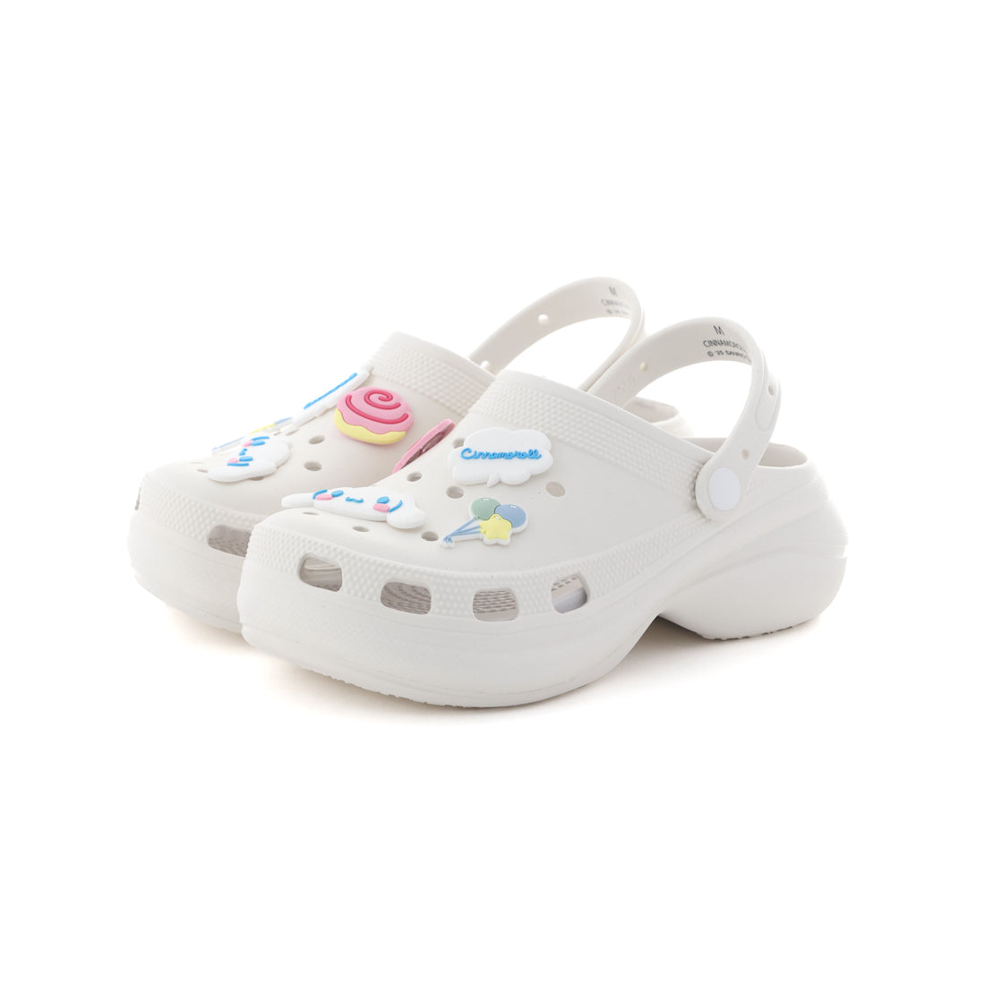 サンリオ Sanrio レディース サンダル クロッグサンダル 厚底クロッグサンダル シナモン かわいい チャーム 日本限定 H3505 （ホワイト（シナモロール）） ホワイト（シナモロール）