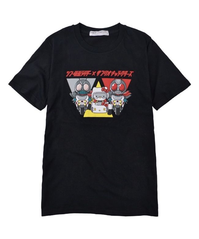 Sanrio x Shin Kamen Rider Collaboration Print T-Shirt Short Sleeve Kamen Rider Sanrio