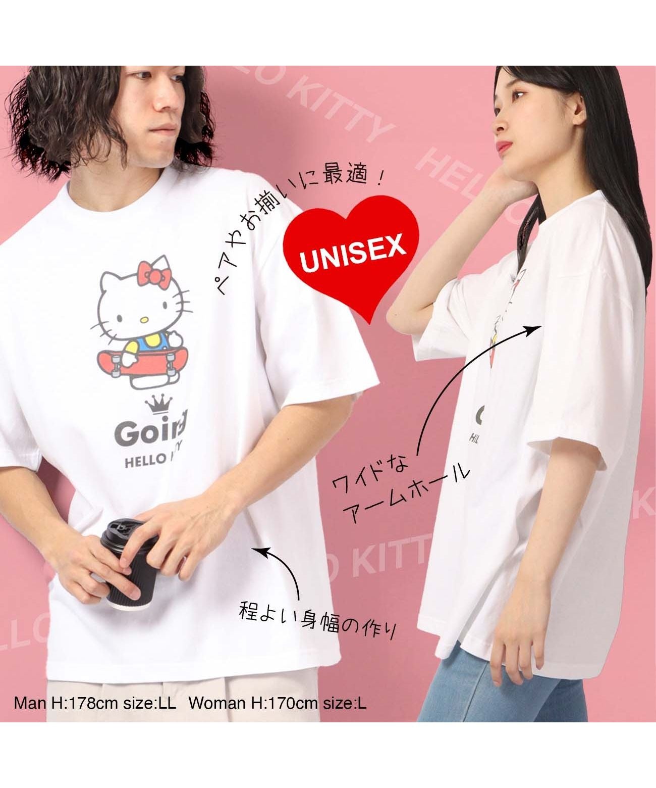 Sanrio Hello Kitty T-shirt Street Sanrio Short Sleeve M L LL Characters