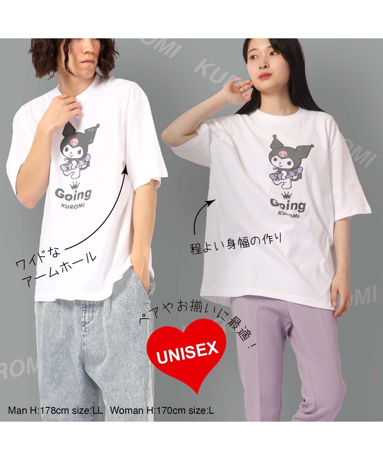 Sanrio Kuromi T-shirt Street Sanrio Short Sleeve M L LL Characters