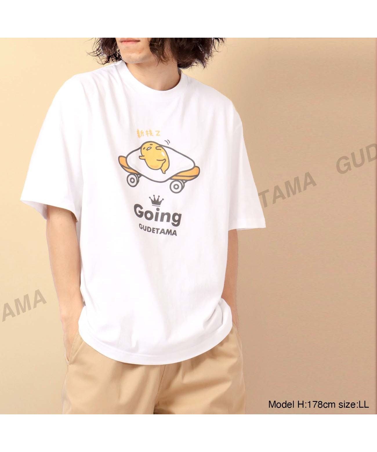 Sanrio Gudetama T-shirt Skateboard Street Sanrio Short Sleeve M L LL Characters
