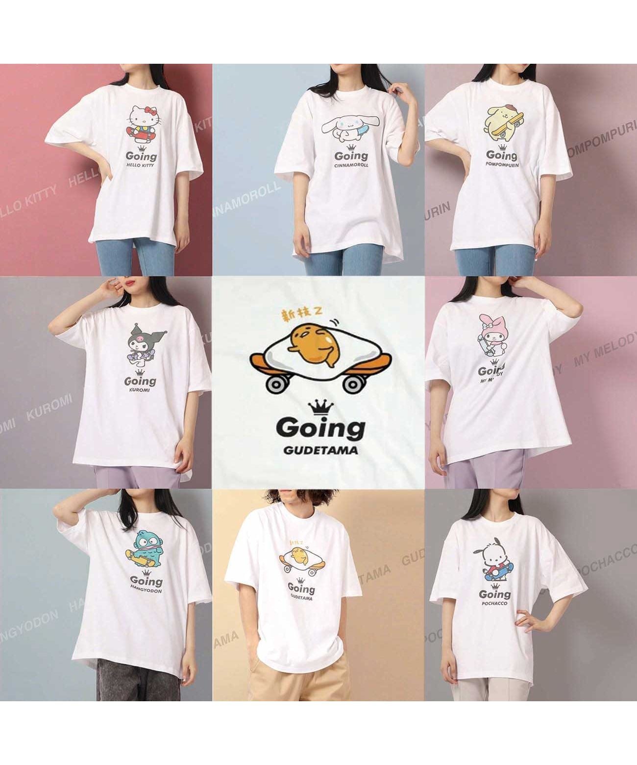 Sanrio Gudetama T-shirt Skateboard Street Sanrio Short Sleeve M L LL Characters