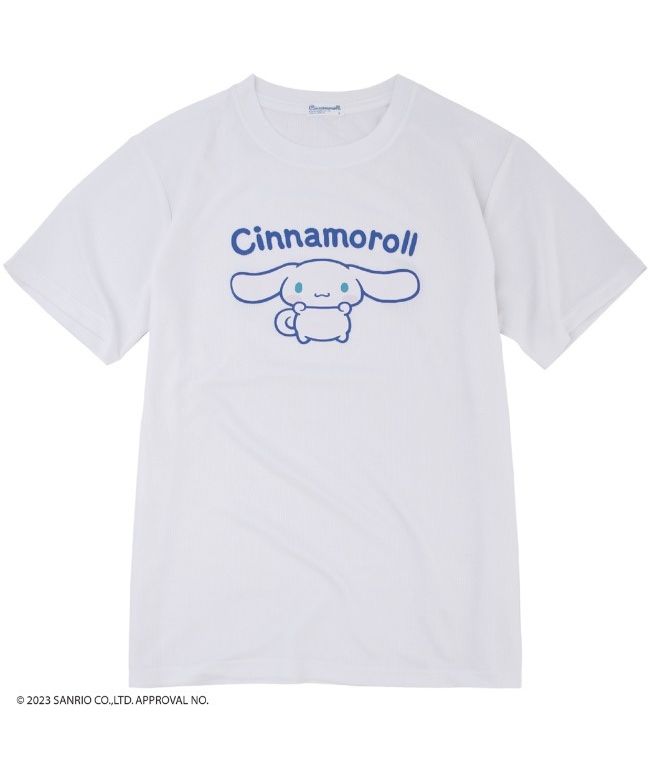 サンリオ Sanrio シナモロール サンリオ Tシャツ ハーフ パンツ 巾着 上下 セット 部屋着 プリント sanrio （ホワイトxネイビー） ホワイトxネイビー