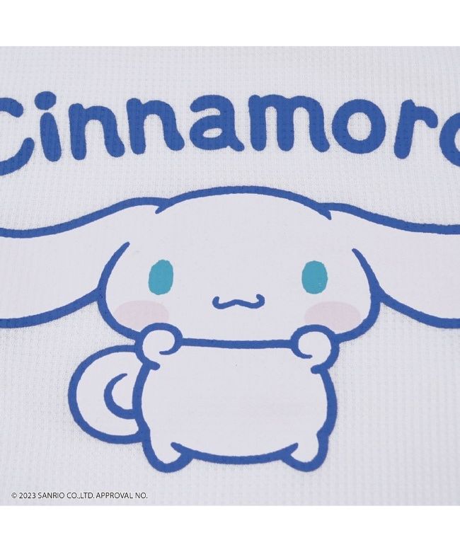 サンリオ Sanrio シナモロール サンリオ Tシャツ ハーフ パンツ 巾着 上下 セット 部屋着 プリント sanrio （ホワイトxネイビー） ホワイトxネイビー