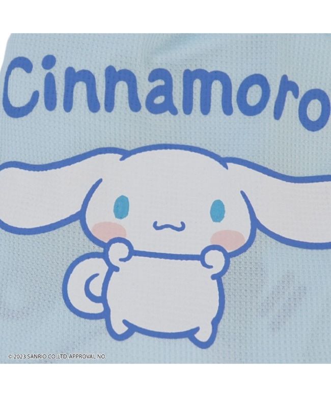 サンリオ Sanrio シナモロール サンリオ Tシャツ ハーフ パンツ 巾着 上下 セット 部屋着 プリント sanrio （ホワイトxネイビー） ホワイトxネイビー