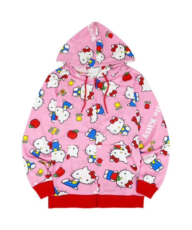 Sanrio Hello Kitty Sanrio Characters Hoodie All-Over Print Women's Men's Jersey Zip Hoodie