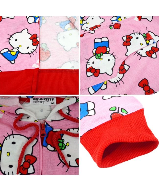 Sanrio Hello Kitty Sanrio Characters Hoodie All-Over Print Women's Men's Jersey Zip Hoodie