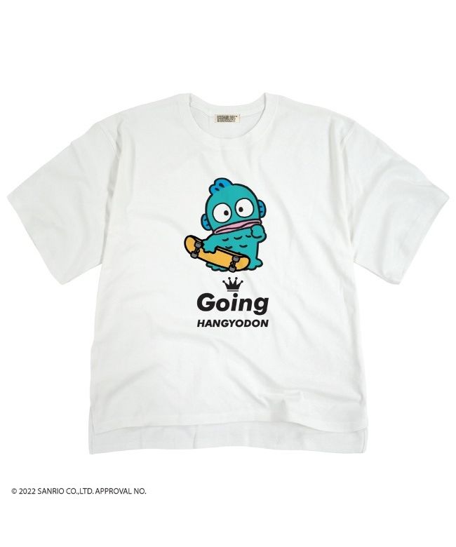 Sanrio Hangyodon T-shirt Skateboard Street Sanrio Short Sleeve M L LL Characters