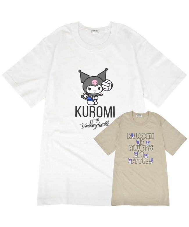 Sanrio Kuromi T-shirt Short Sleeve Print M L LL Sanrio Characters