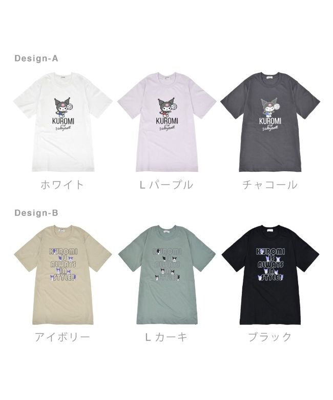 Sanrio Kuromi T-shirt Short Sleeve Print M L LL Sanrio Characters