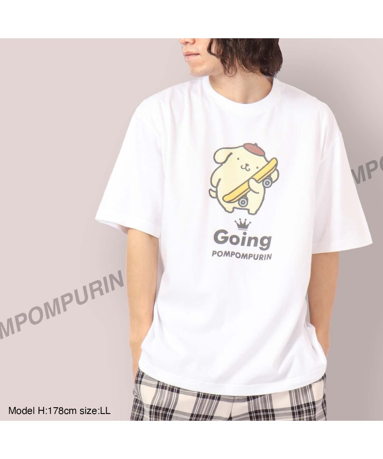 Sanrio Pompompurin T-shirt Street Sanrio Short Sleeve M L LL Characters