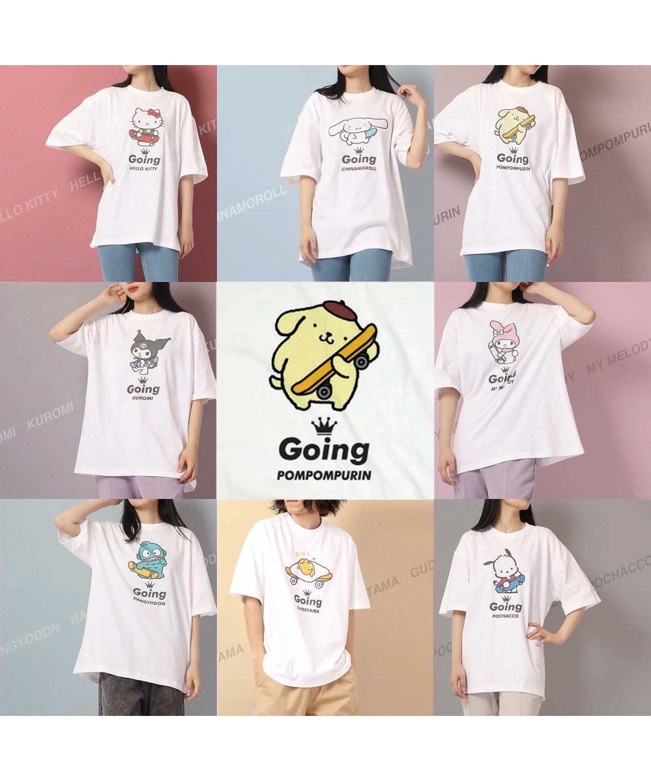 Sanrio Pompompurin T-shirt Street Sanrio Short Sleeve M L LL Characters