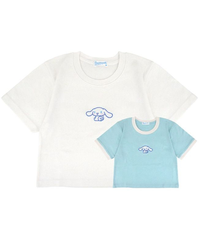 Sanrio Cinnamoroll T-shirt Chibi T Sanrio Characters Embroidery Women's Short Length Short Sleeve
