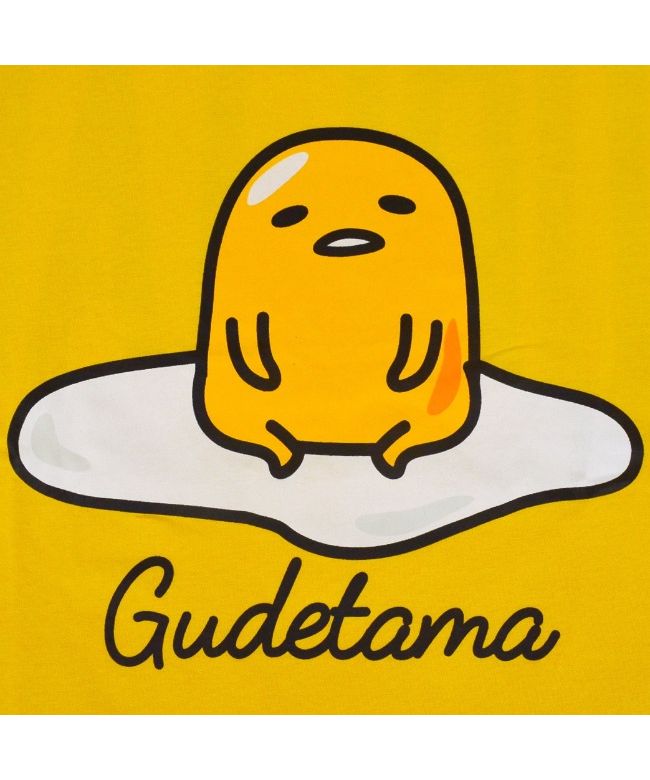 Sanrio Gudetama Big Silhouette T-Shirt Short Sleeve Dress Loungewear S