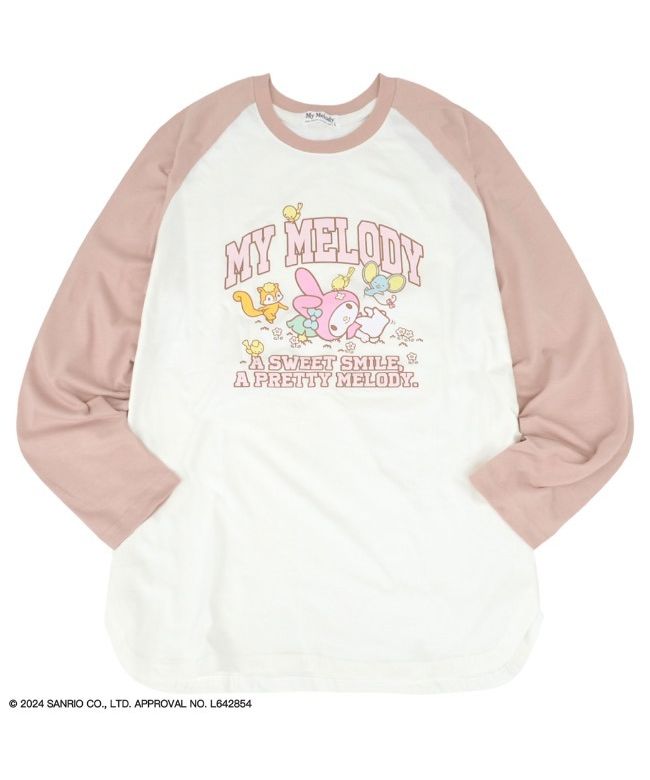 Sanrio My Melody Raglan Long Sleeve T-Shirt for Women