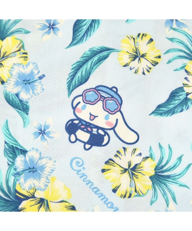 サンリオ Sanrio シナモロールアロハ シャツ 半袖 夏 海 総柄 aloha レディース ハワイ サンリオ キャラクターズ （サックス） サックス