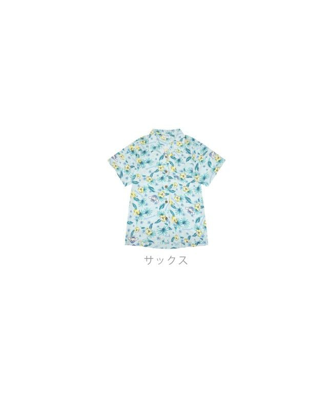 サンリオ Sanrio シナモロールアロハ シャツ 半袖 夏 海 総柄 aloha レディース ハワイ サンリオ キャラクターズ （サックス） サックス