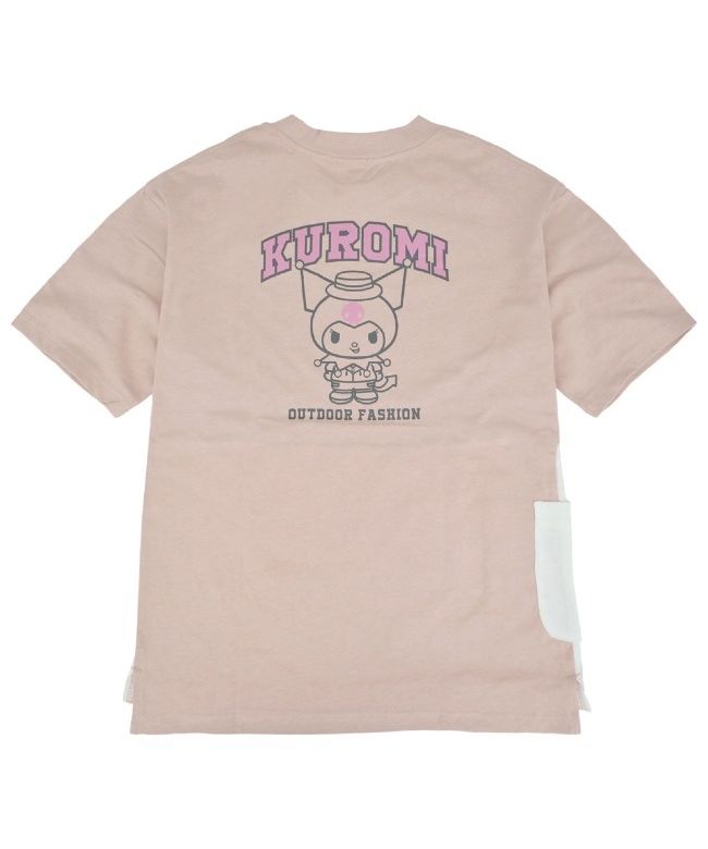 サンリオ Sanrio クロミ 大版型 T恤 短袖 口袋附 B-米白xL紫 LL