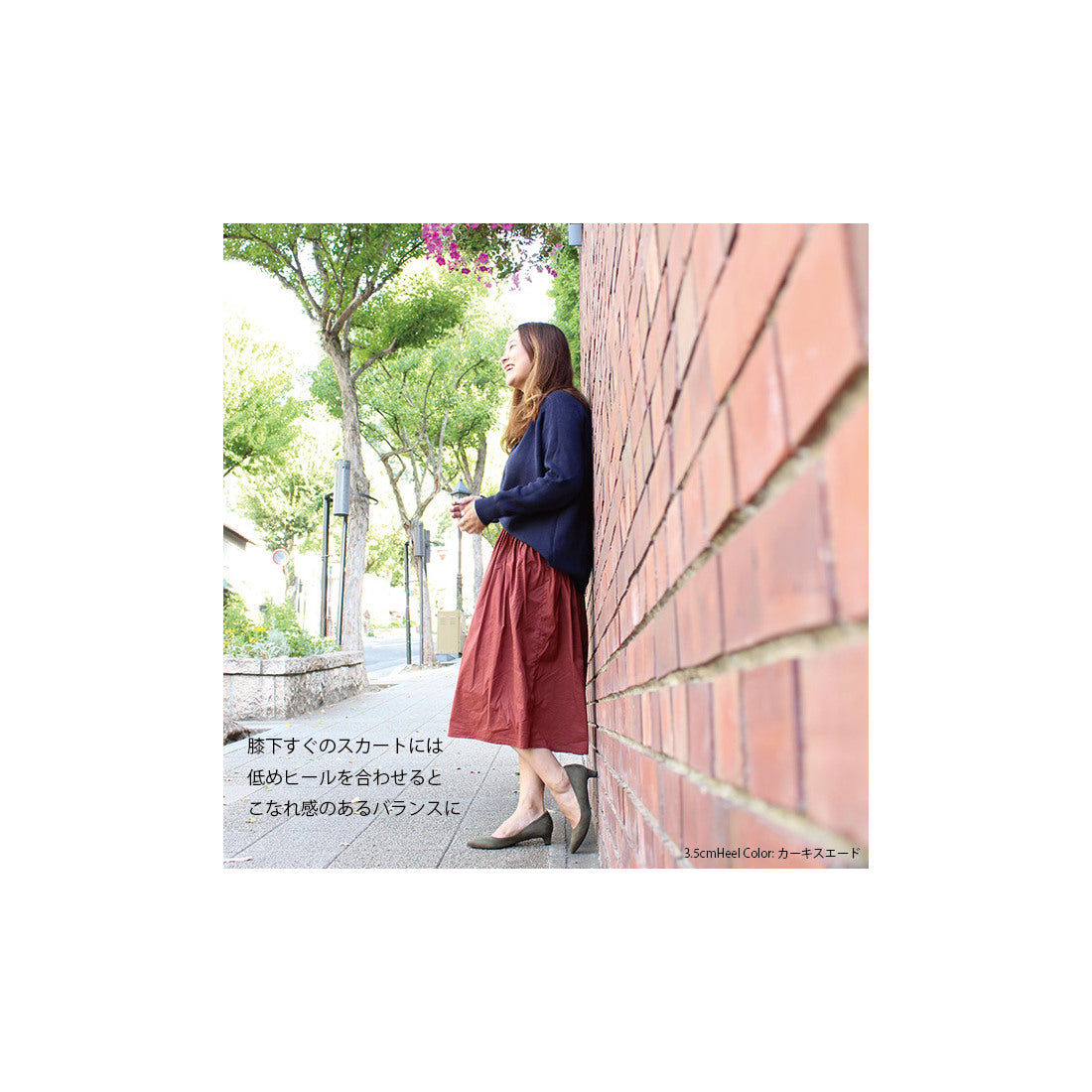 Simple Style 【Import】ミドルヒール エナメルポインテッドトゥパンプス