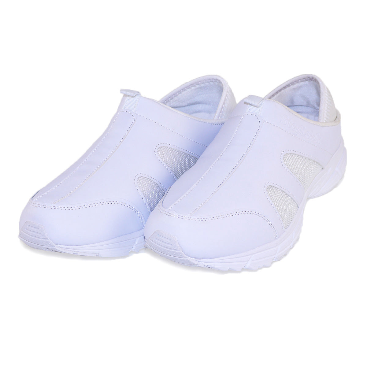 ステップラック Step Luck 男女兼用 スリッポン 定番 2Way デイリーシューズ ワーキングシューズ ルームシューズ ナースシューズ スニーカー メンズ レディース ネイビー,ホワイト