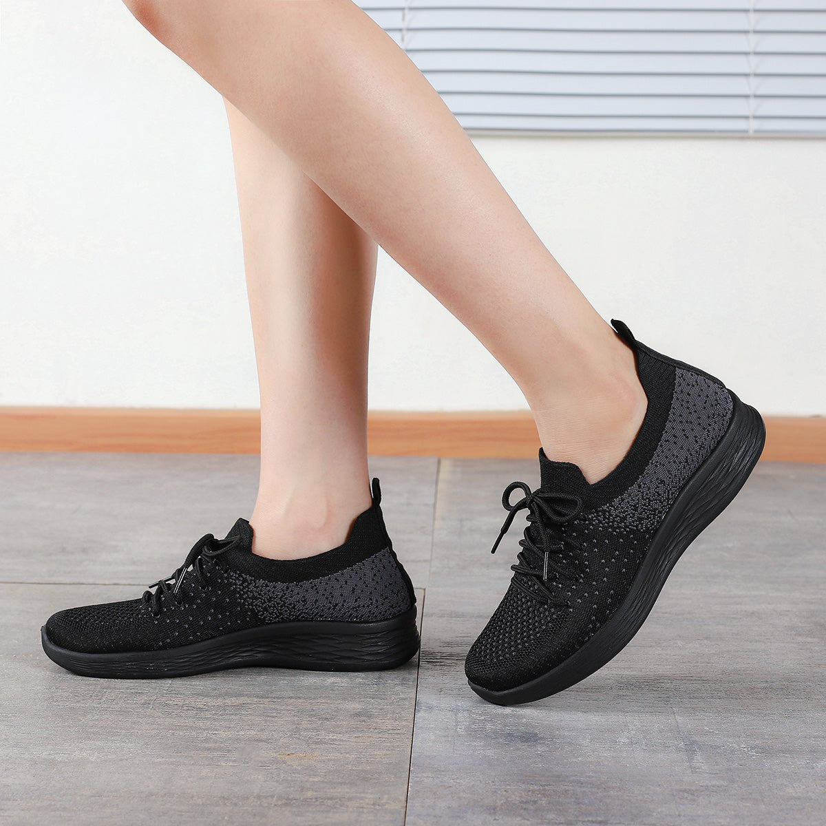 Step Luck Flyknit Sneakers, Town Walking, Daily Walking, Sports Shoes, Comfort, Slip-ons, Indoor Shoes, Unisex, sl_22330