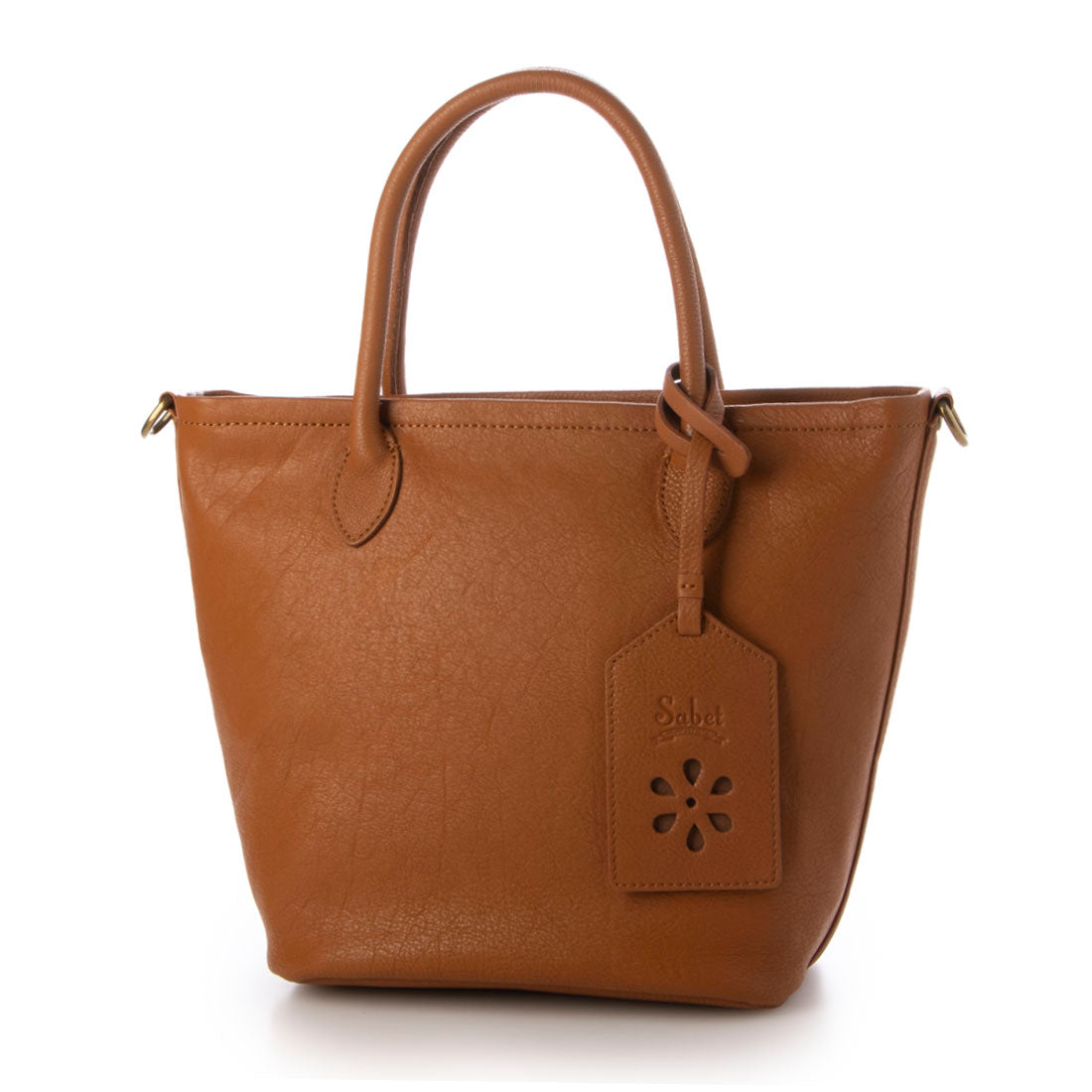 [Genuine Leather] Sabet Vegetable Tanned Leather 2-Way Shoulder Tote