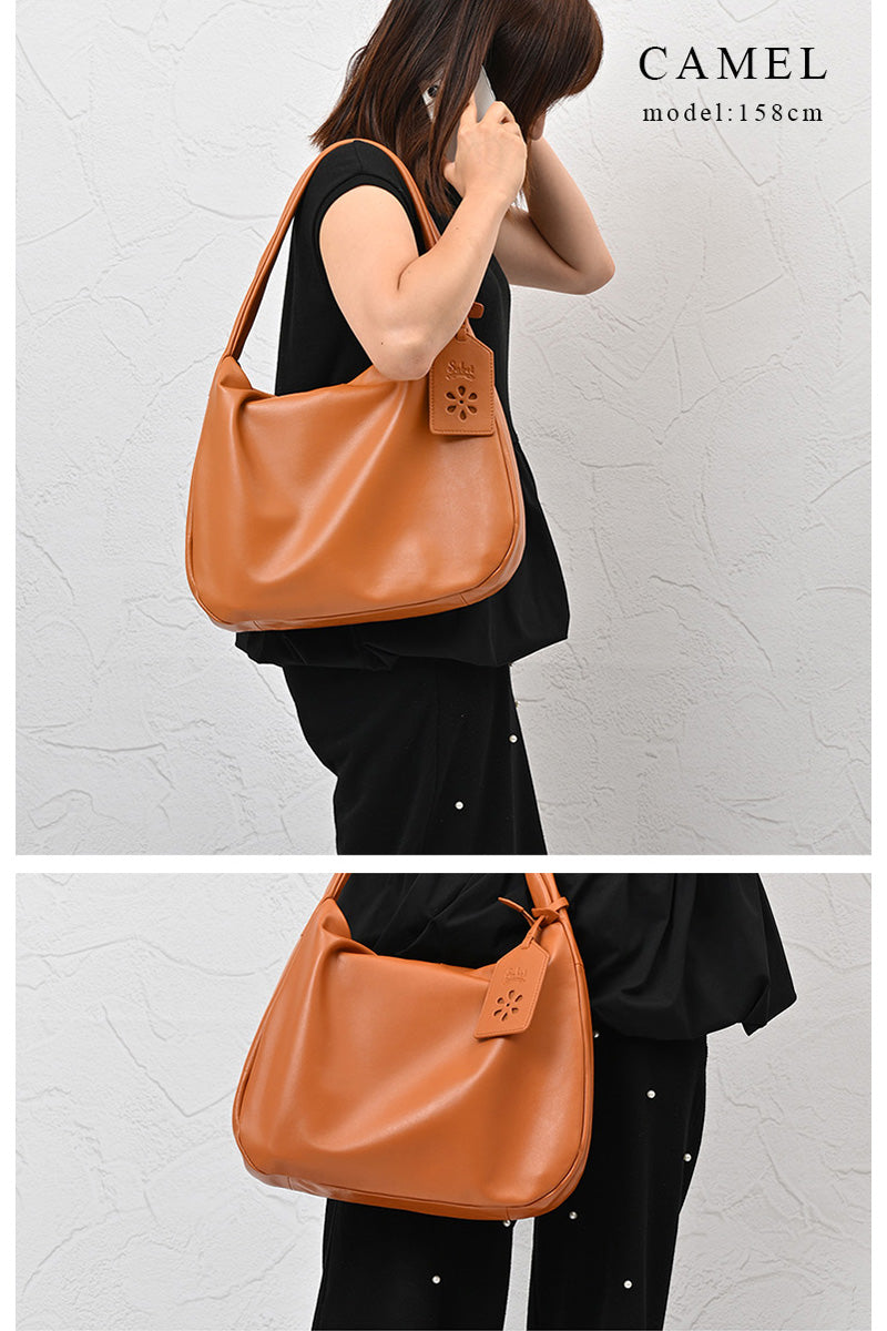 サベット Sabet ソフトレザーシンプルセミショルダー （クリーム） クリーム