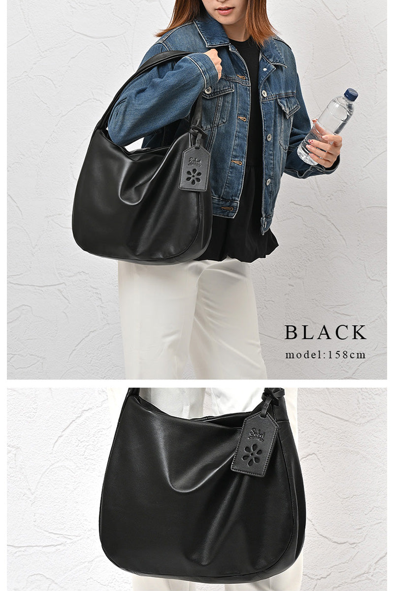 サベット Sabet ソフトレザーシンプルセミショルダー （クリーム） クリーム