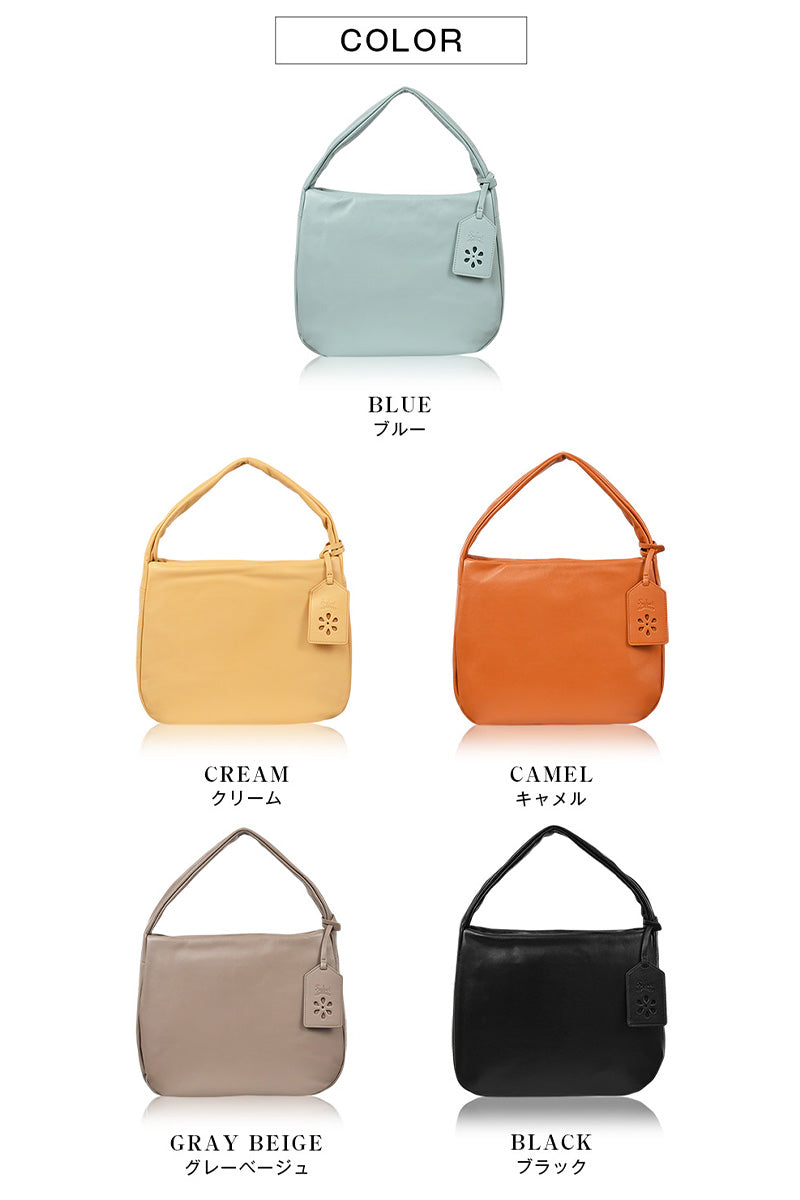 サベット Sabet ソフトレザーシンプルセミショルダー （クリーム） クリーム