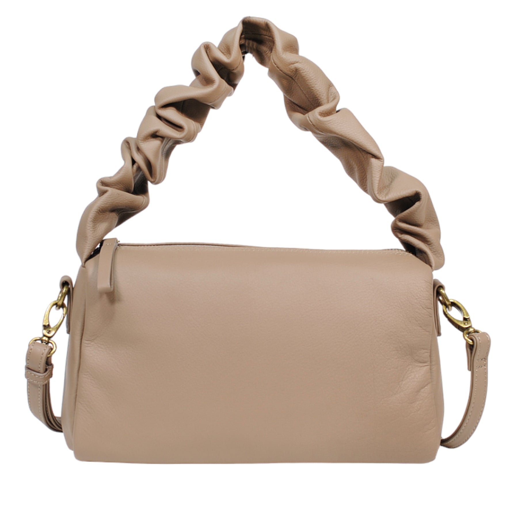 Sabet Super Soft Leather Gathered Handle Shoulder