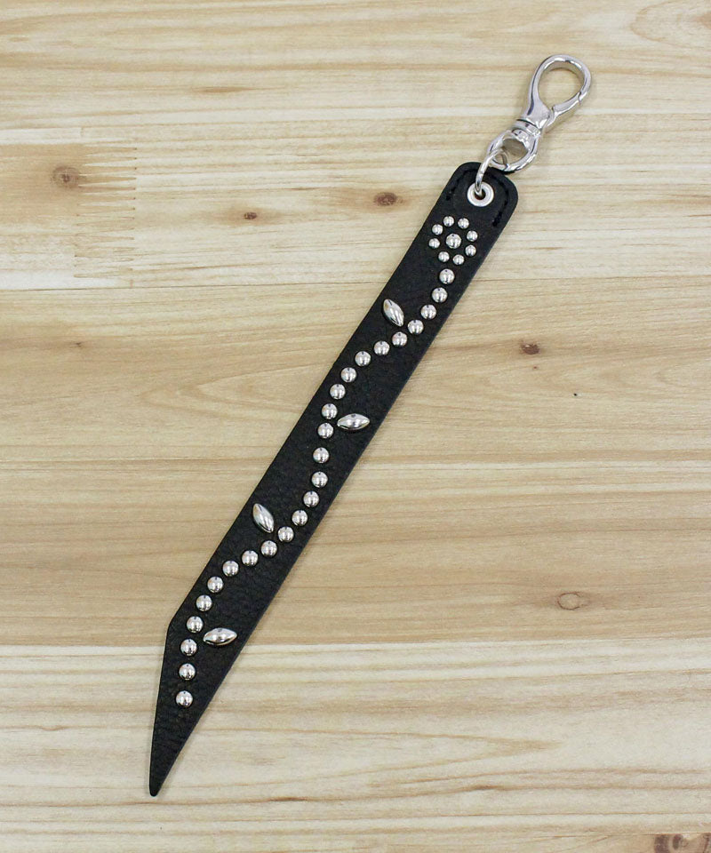 ショット Schott FLOWER STUDS LEATHER KEY HOLDER フラワースタッズ レザー キーホルダー 小物 メンズ ブランド （1-ブラック） 1-ブラック