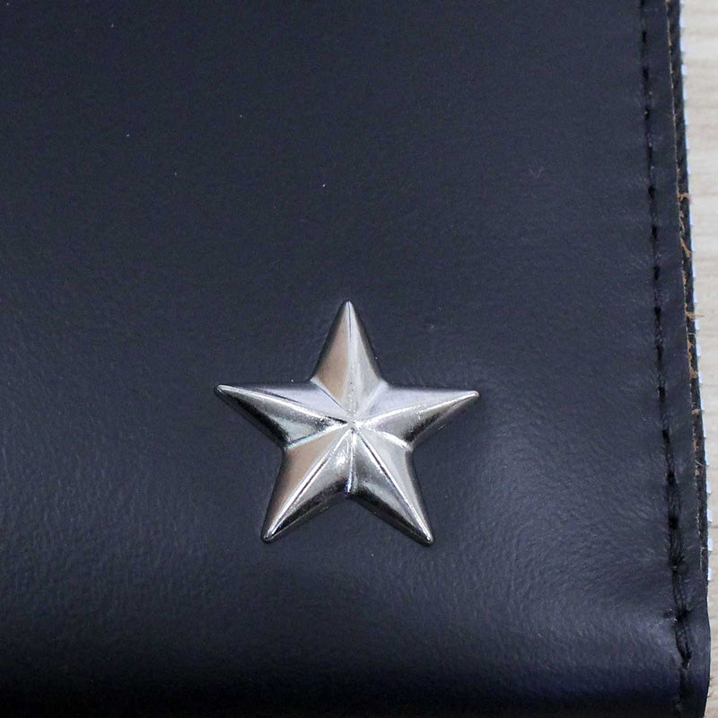 ショット Schott ONE STAR ZIP WALLET 本革 長財布 ワンスター ジップウォレット ブラック 本革 レザー 財布 サイフ 星 スタッズ メンズ ブランド （ブラック） ブラック
