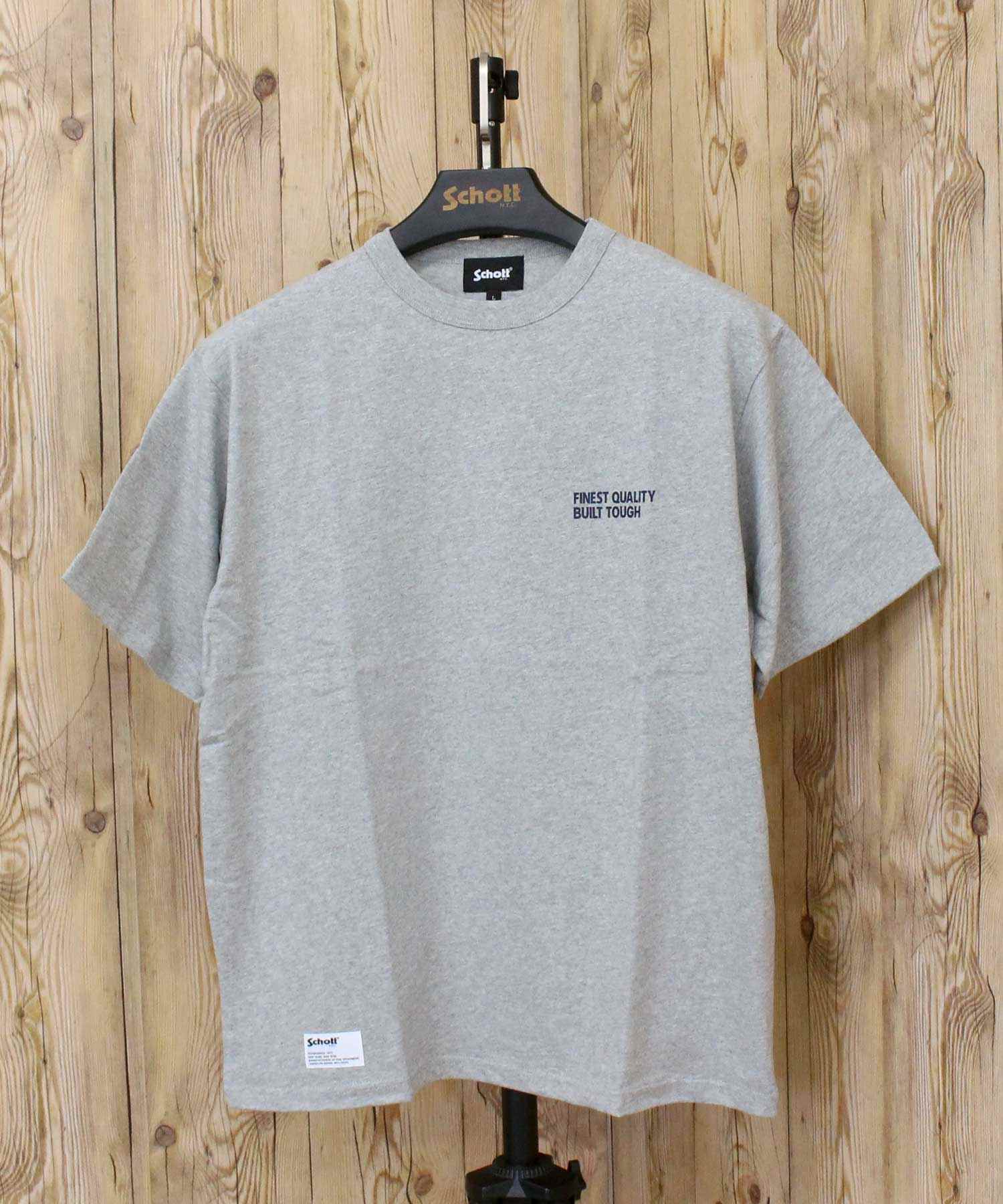 ショット Schott T-SHIRT OVALSIGN 半袖 Tシャツ オーバルサイン サークルロゴ 綿100％ コットン トップス メンズ 人気 ブランド 春 夏 （3-グレー） 3-グレー