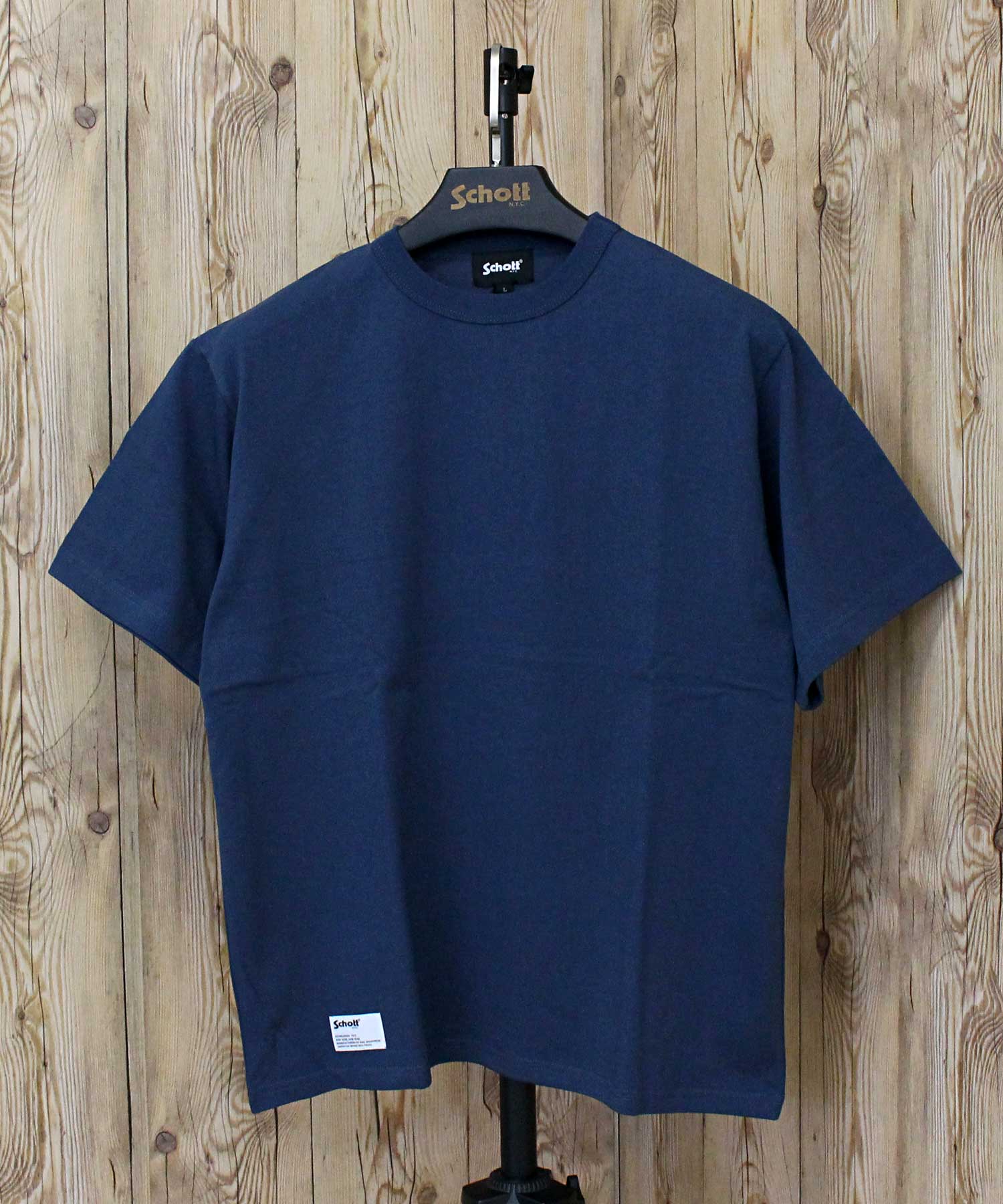 ショット Schott T-SHIRT OVAL LOGO オーバルロゴ プリント 半袖 Tシャツ 綿100％ コットン トップス メンズ 人気 ブランド 春 夏 （3-ネイビー） 3-ネイビー
