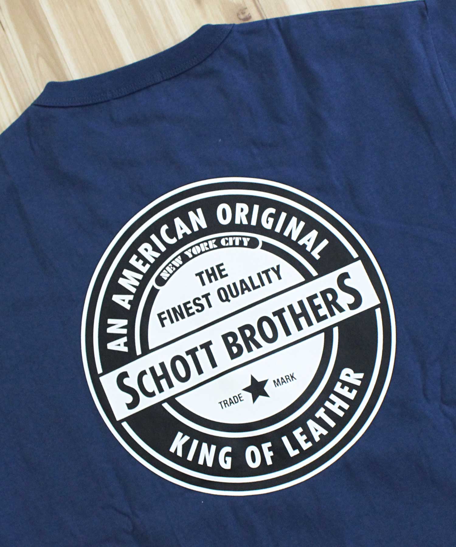 ショット Schott T-SHIRT OVAL LOGO オーバルロゴ プリント 半袖 Tシャツ 綿100％ コットン トップス メンズ 人気 ブランド 春 夏 （3-ネイビー） 3-ネイビー