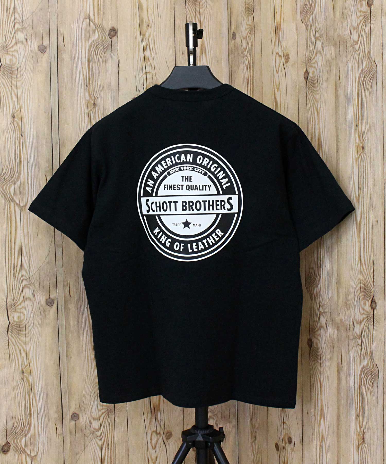 ショット Schott T-SHIRT OVAL LOGO オーバルロゴ プリント 半袖 Tシャツ 綿100％ コットン トップス メンズ 人気 ブランド 春 夏 （1-ブラック） 1-ブラック
