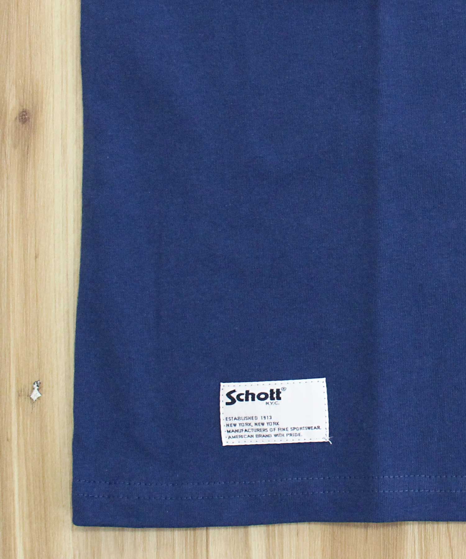 ショット Schott T-SHIRT CURSIVE SCRIPT カーシヴ スクリプト プリント 半袖 Tシャツ 綿100％ コットン トップス メンズ 人気 ブランド 春 夏 （3-ネイビー） 3-ネイビー