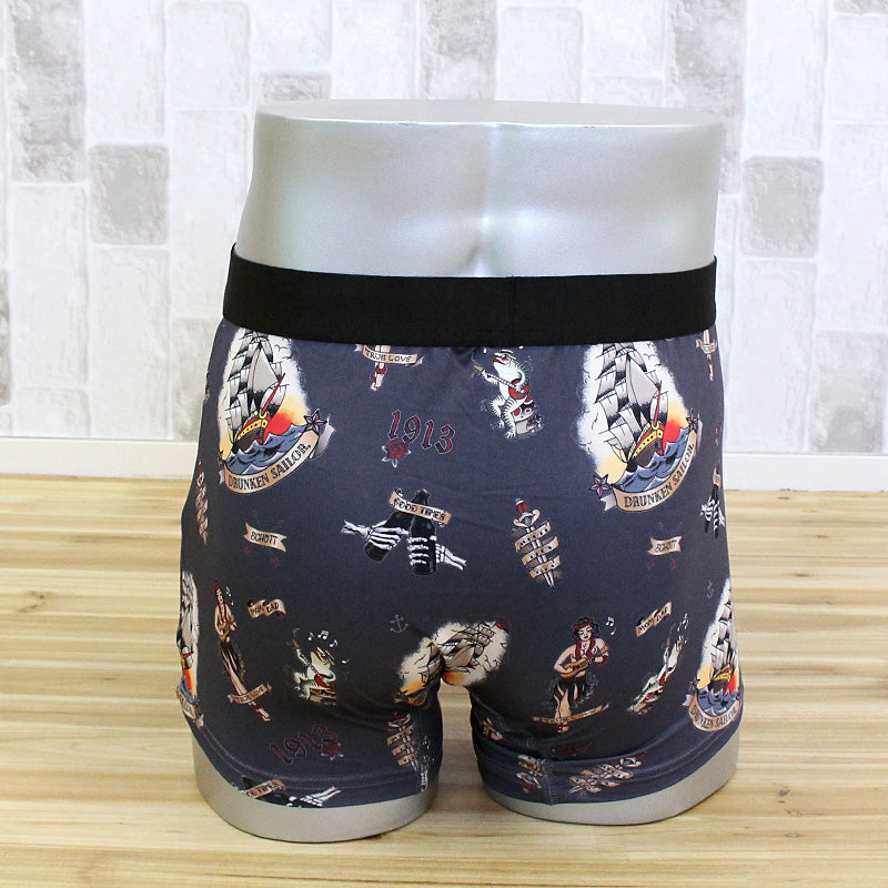 ショット Schott BOXER PANTS HULA GIRL ボクサーパンツ フラガール メンズ ブランド アンダーウェア 下着 小物 プレゼント ギフト 【返品不可商品】 （1-チャコール） 1-チャコール