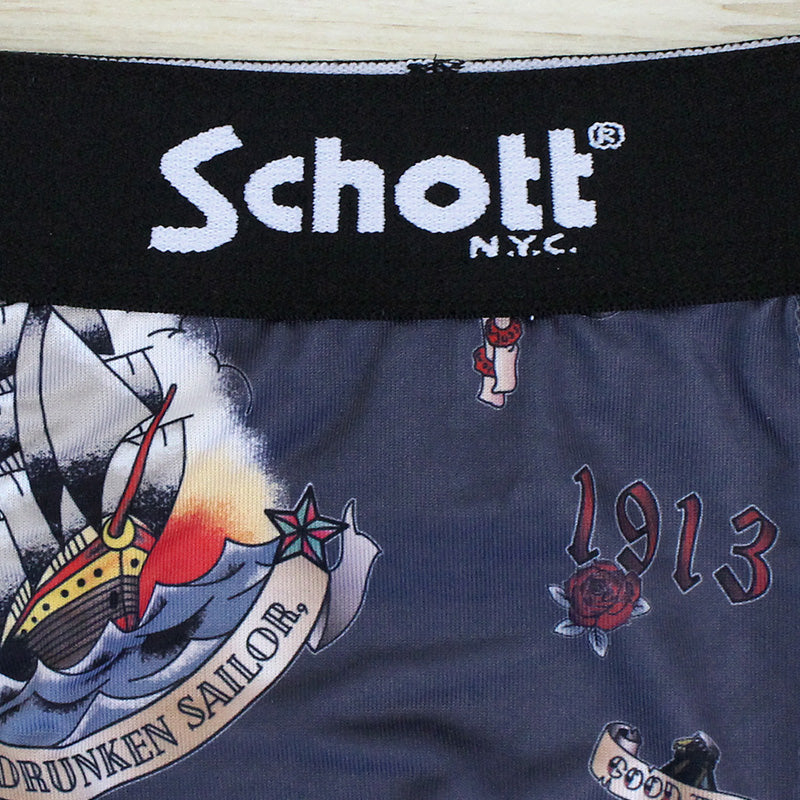 ショット Schott BOXER PANTS HULA GIRL ボクサーパンツ フラガール メンズ ブランド アンダーウェア 下着 小物 プレゼント ギフト 【返品不可商品】 （1-チャコール） 1-チャコール