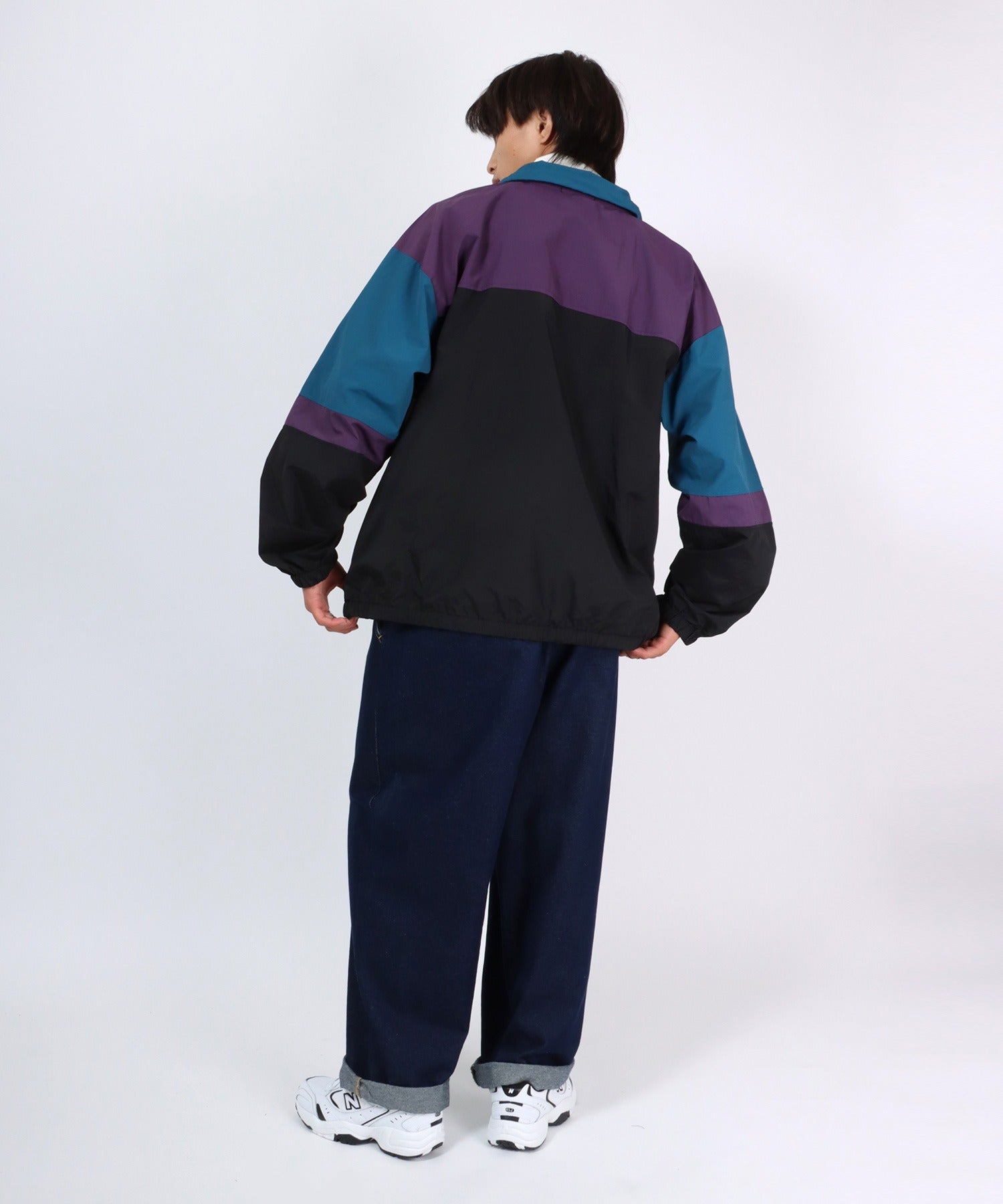 Salong hameu 【Salong hameu】 Nylon Anorak Jacket / Half-Zip Stand Neck Pullover / Light Outerwear Men's Women's Retro
