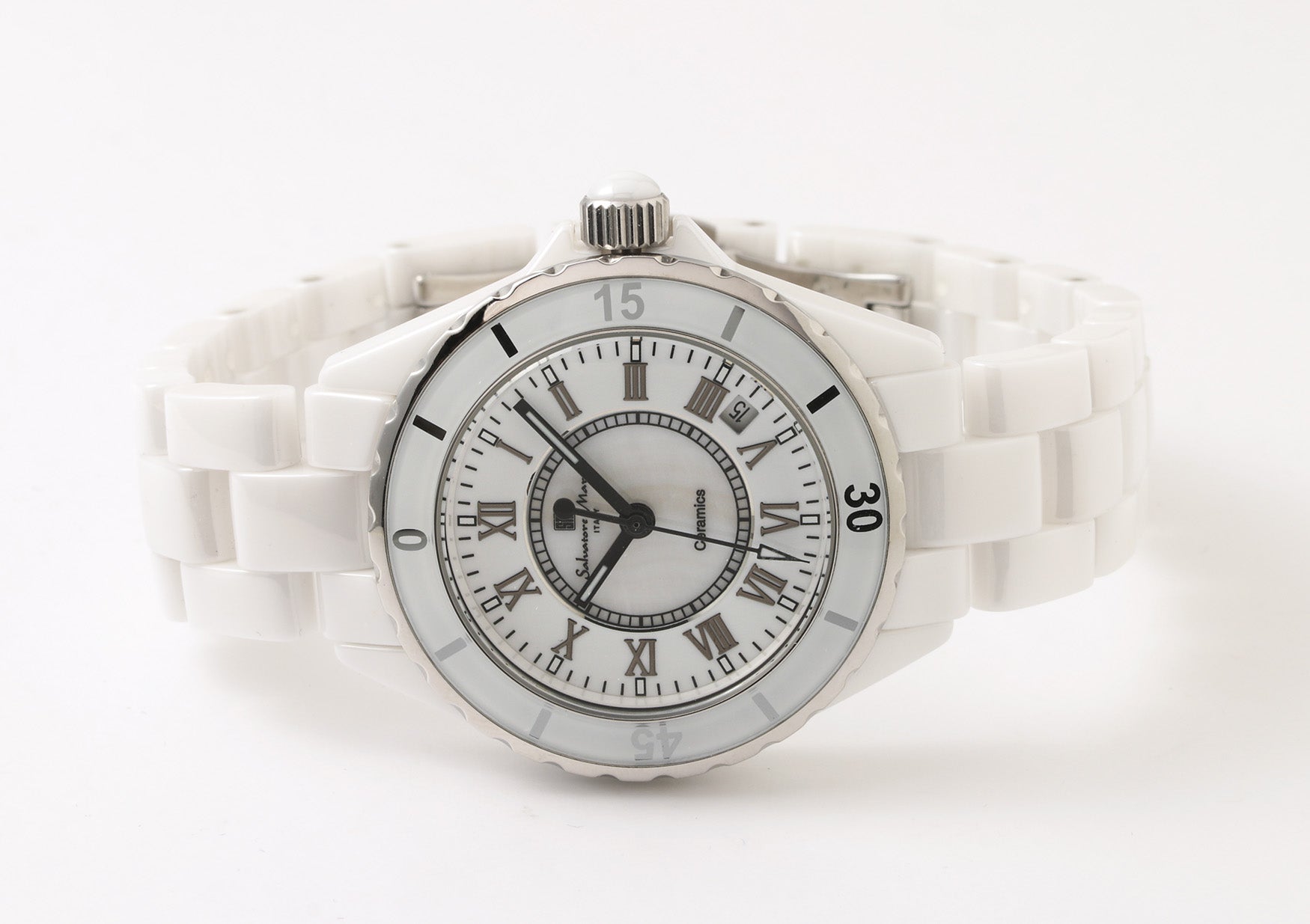 サルバトーレマーラ Salvatore Marra オールセラミック腕時計(ケース径39mm) （ホワイト(ローマ数字)） ホワイト(ローマ数字)