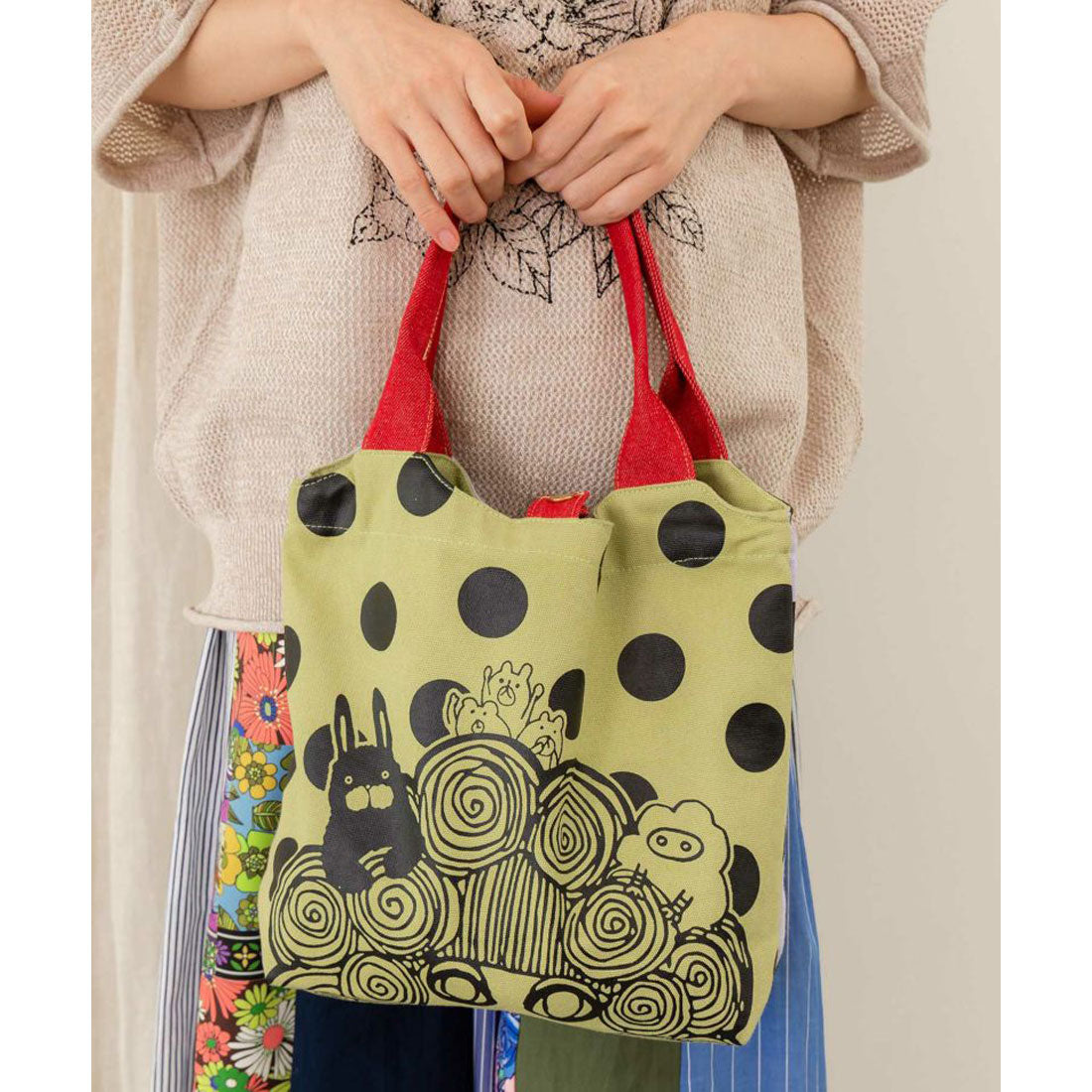 スカラー ScoLar スカラーちゃん×ドット ランチトートバッグ （レッド） レッド