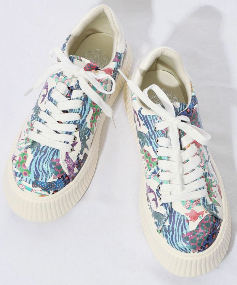 スカラー ScoLar アニマル総柄厚底スニーカー （オフホワイト） オフホワイト