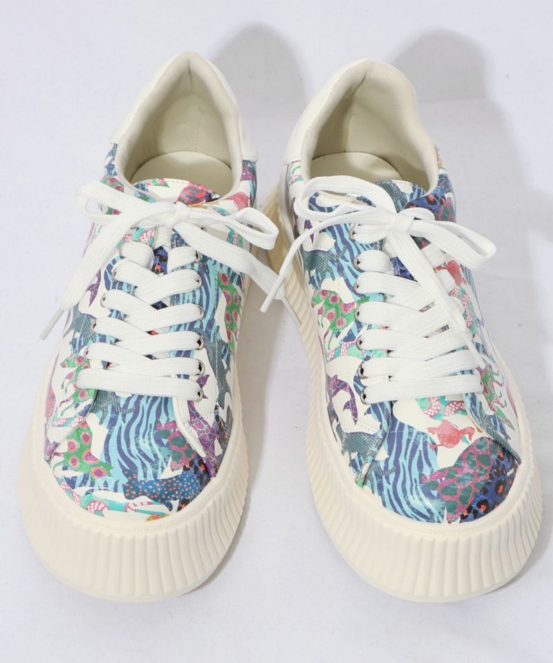 スカラー ScoLar アニマル総柄厚底スニーカー （オフホワイト） オフホワイト